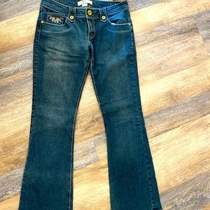 Type-size 13 bootleg jeans
